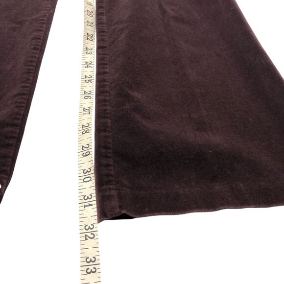 INC International Concepts Burgundy Velveteen Pants Flattering Trouser Cut - Picture 11 of 16